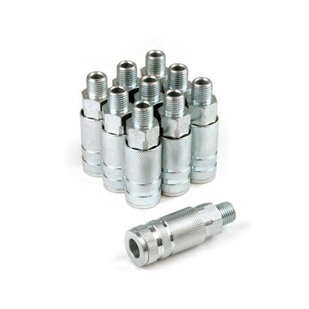 PRIMEFIT Primefit LC1414MS-B10B Lincoln Steel Coupler 0.25 x 0.25 in. Male - 10 Piece LC1414MS-B10B